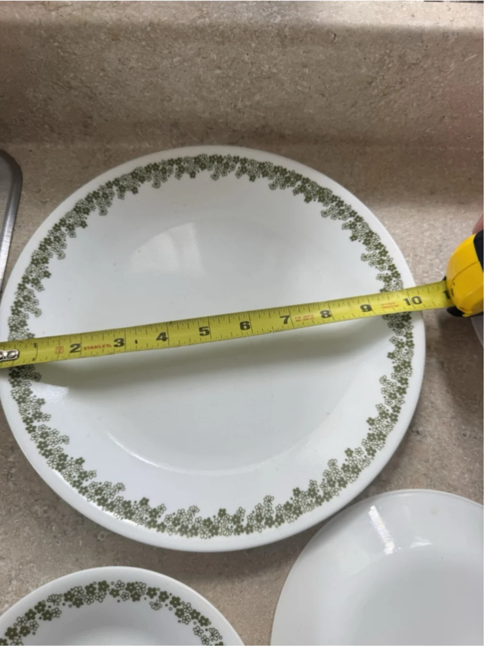 SET 10 Vintage Corelle Crazy Daisy SpringBlossom 1 Dinner 1 Saucer 8 Salad Plate